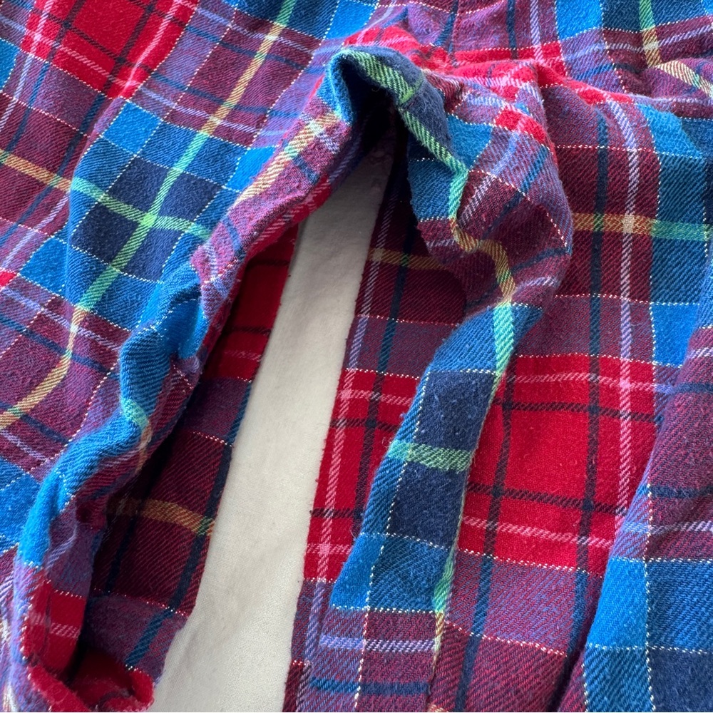 Aeropostale Y2K Red Plaid Logo Pajama Pants XS - Picture 5 of 7